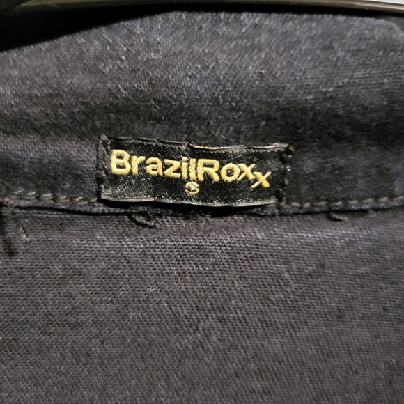 RARE Y2K BRAZILROXX WOMANS UNIQUE DENIM JACKET SZ S - Picture 5 of 9